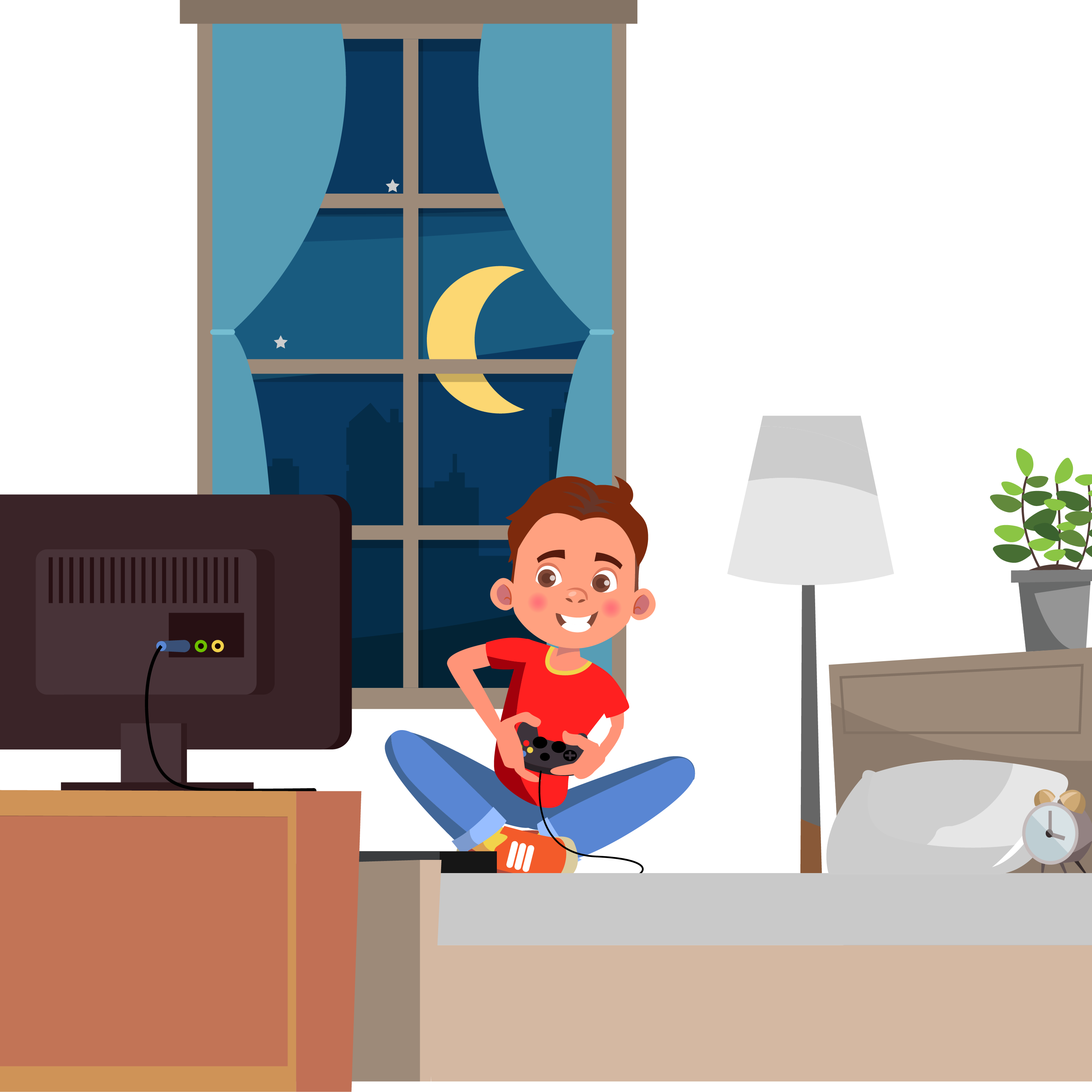 playing video games